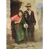 Xu Shiping, Tibetan Scene, Oil on canvas