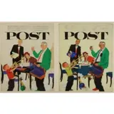 Richard Sargent, Young Boy's Birthday Party Preliminary Cover, 1962, Casein on paper