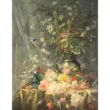 Edgar Meyer, Floral Still Life, Oil on canvas
