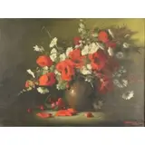 Sidelszky, Floral Still Life, Oil on canvas