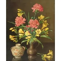 Joan van Gent, Floral Still Life, Oil on canvas