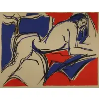 Fay Lansner, Figure, Color lithograph