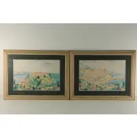 Johannes Schiefer, Landscapes, Pair of watercolors
