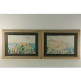 Johannes Schiefer, Landscapes, Pair of watercolors
