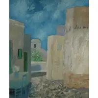 Greece by Guy Bardone, Oil on canvas, sold Jul 2021
