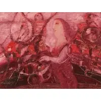 Jindra Husáriková, Vystoupeni, 1991, Oil on canvas