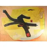 Yehoshua Kovarsky, Abstract Composition, Oil on canvas