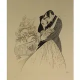Al Hirschfeld, Gone With the Wind: Clark Gable & Vivien Leigh, Lithograph