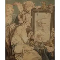 Thomas Rowlandson, Gilding the Lily, Watercolor