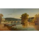 The Thames at Richmond by Edmund Johann Niemann, 1870, Oil on canvas, sold Jun 2021