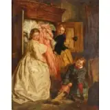 John Ballantyne, The Wardrobe Raiders, Oil on board