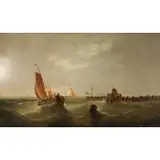 Clarkson Frederick Stanfield, Seascape, Oil on canvas