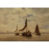 Jacob Eduard van Beest, Maritime Scene, Oil on panel