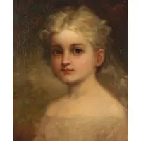 Asa Weston Twitchell, Portrait of a Girl, Oil on canvas