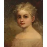 Asa Weston Twitchell, Portrait of a Girl, Oil on canvas