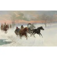 Jan Chełmiński, Military Scene, Oil on canvas