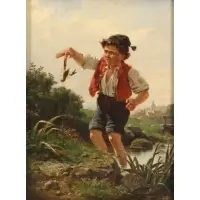 Pál Böhm, A Pinch of Trouble, Oil on canvas