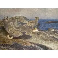 Bruno Liljefors, Seeadlernest, 1914, Oil on canvas