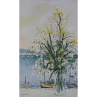 Michel Henry, Fleurs et Costa-Bravit, Oil on canvas