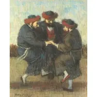Tully Filmus, The Chassid Dance, Pastel