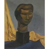 Signer, Bust of a Woman, Oil on board