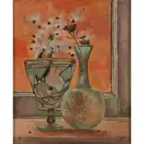 Edith Kramer, Floral Still Life, Oil on canvas