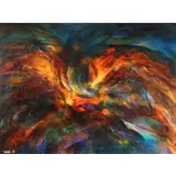 Leonardo Nierman, Bird in Flight, 1966, Acrylic on masonite