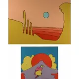 Peter Max, Untitled, Pair of serigraphs