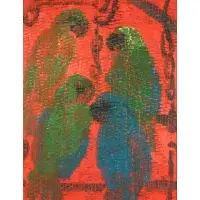Amorgons by Hunt Slonem, 2008, Oil on board, sold Jun 2021