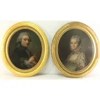 James Champney, Untitled, Pair of Pastel Portraits