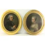 James Champney, Untitled, Pair of Pastel Portraits