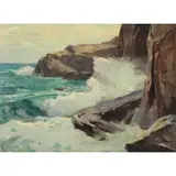 Frank Myers, California Seascape, Oil on canvas