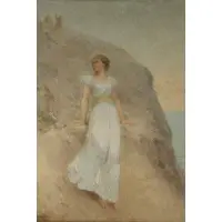 Jean-Ernest Aubert, Portrait of a Lady, Oil on canvas