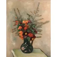 Simka Simkhovitch, Mixed Bouquet, Oil on canvas