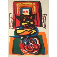 Abstract by Karel Appel, Lithograph, sold May 2021