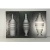 Will Mentor, Important Vase, Grouping of three oil on steel works