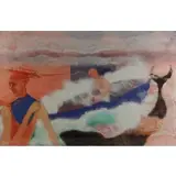 David True, Between Theories, 1988, Ink and acrylic on paper