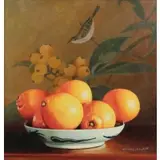 Yin Yong Chun, Bowl of Oranges, 2008, Oil on canvas