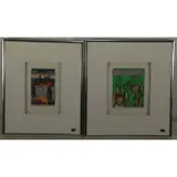 James Rizzi, Tennis Anyone, Grouping of two 3-D Lithographs