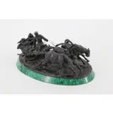 Vasily Yakovlevich Grachev, Untitled, A signed and finely executed bronze on a malachite base