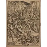 Torture of St. John by Albrecht Durer, Woodcut, sold May 2021