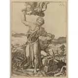 Agostino dei Musi, Abraham's Sacrifice, Engraving