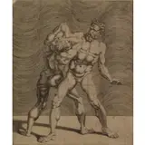 Dirk Volkertsz. Coornhert, Zwei Ringer, Copper engraving