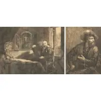 Untitled by Rembrandt, Pair of Etchings, sold May 2021