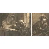 Rembrandt, Untitled, Pair of Etchings