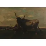 Henry Bispham, Bulls.1880, Oil on canvas