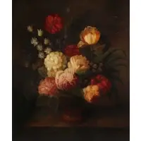 M. Chaloder, Floral Still Life, Oil on canvas