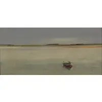 Anne Packard, Coastal Landscape, Oil on board
