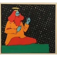 Satchidananda Guru by Peter Max, 1972, Serigraph, sold May 2021