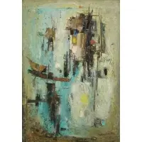 Tay Chee Toh, Abstract Composition, Oil on board